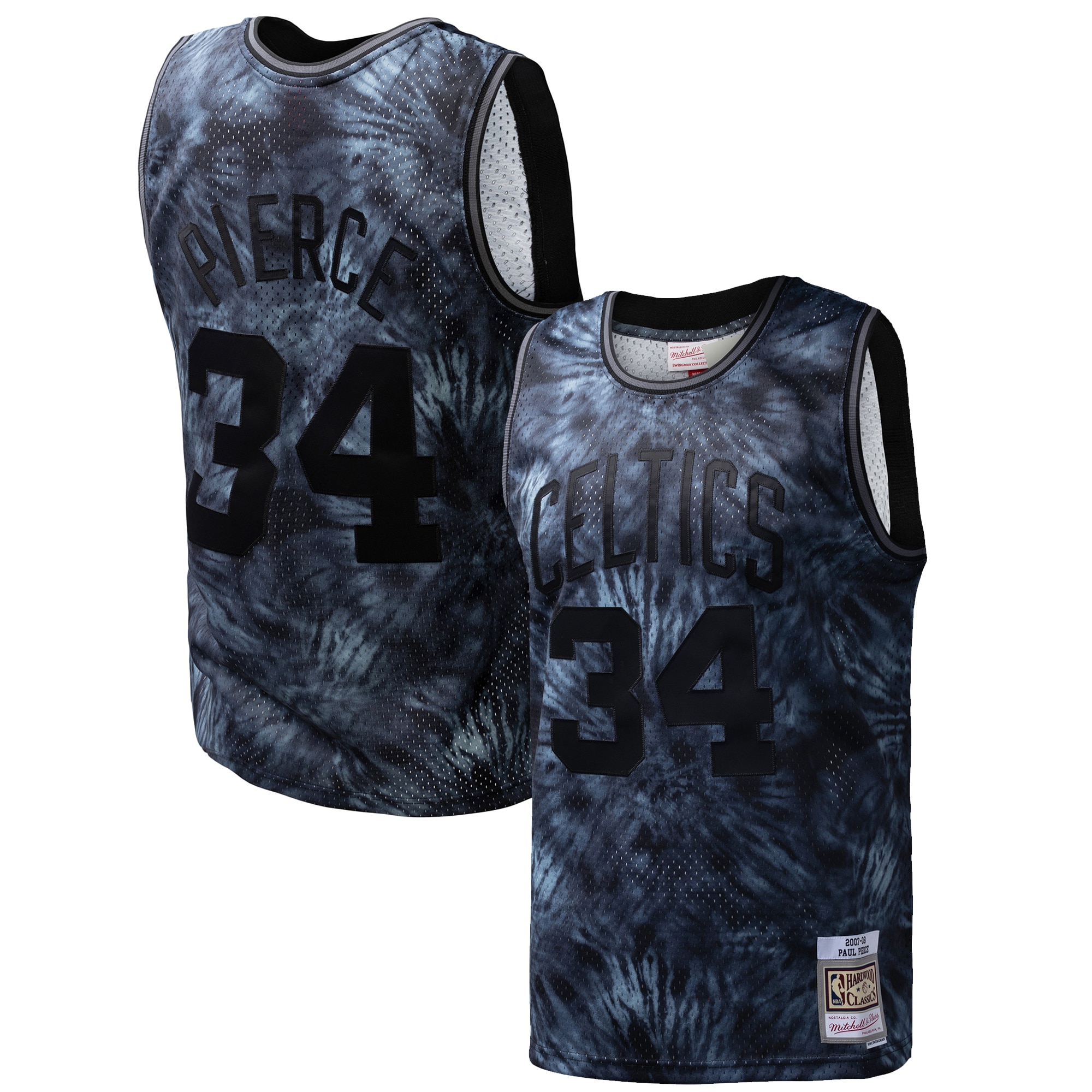 Paul Pierce Boston Celtics Mitchell & Ness Hardwood Classics 2007/08 Tie-dye Swingman Basketball Jersey - Black