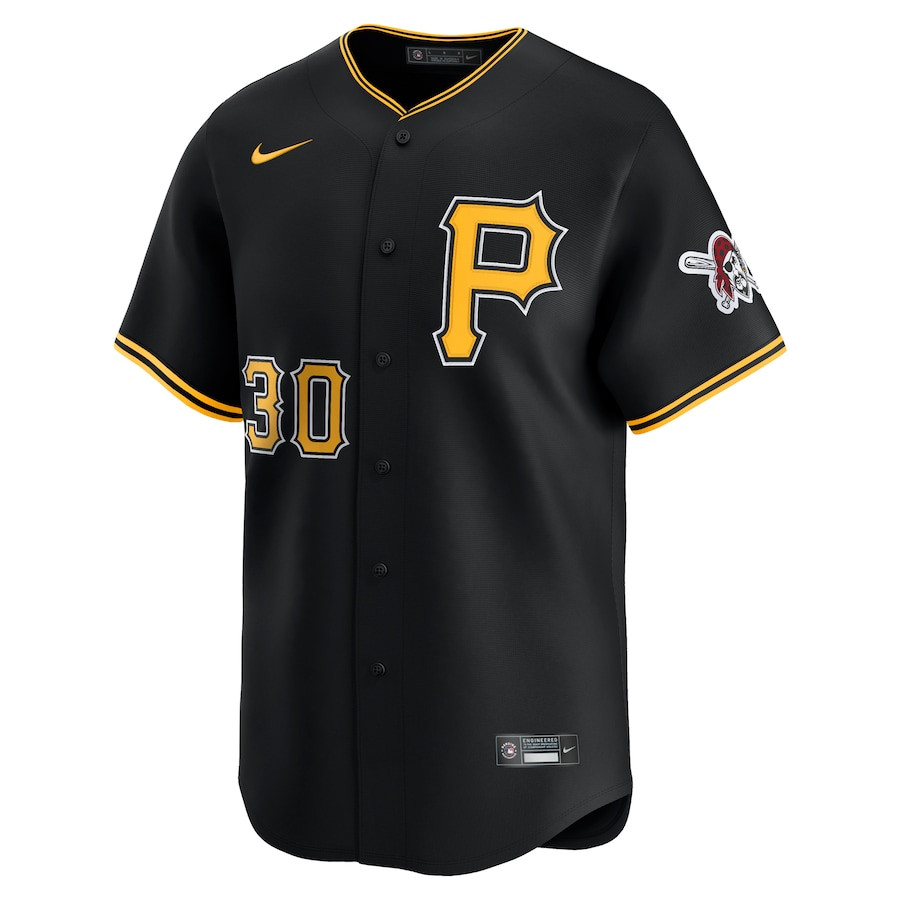 Alternative view of Paul Skenes 30 Pittsburgh Pirates Alternate Limited Men Jersey - Black 