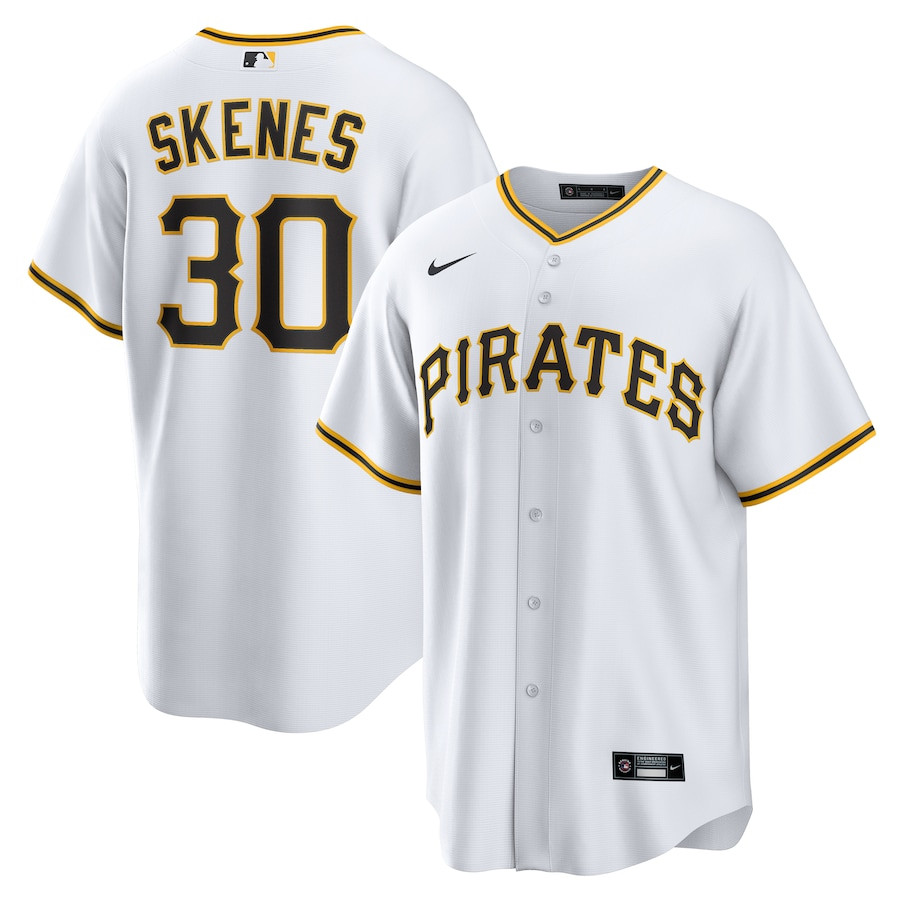 Paul Skenes 30 Pittsburgh Pirates Home Men Baseball Jersey - White 