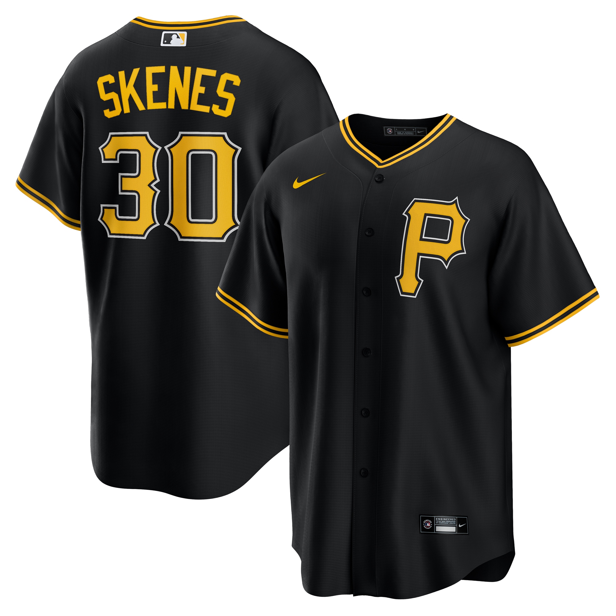 Paul Skenes Pittsburgh Pirates Alternate Replica Player Baseball Jersey - Black