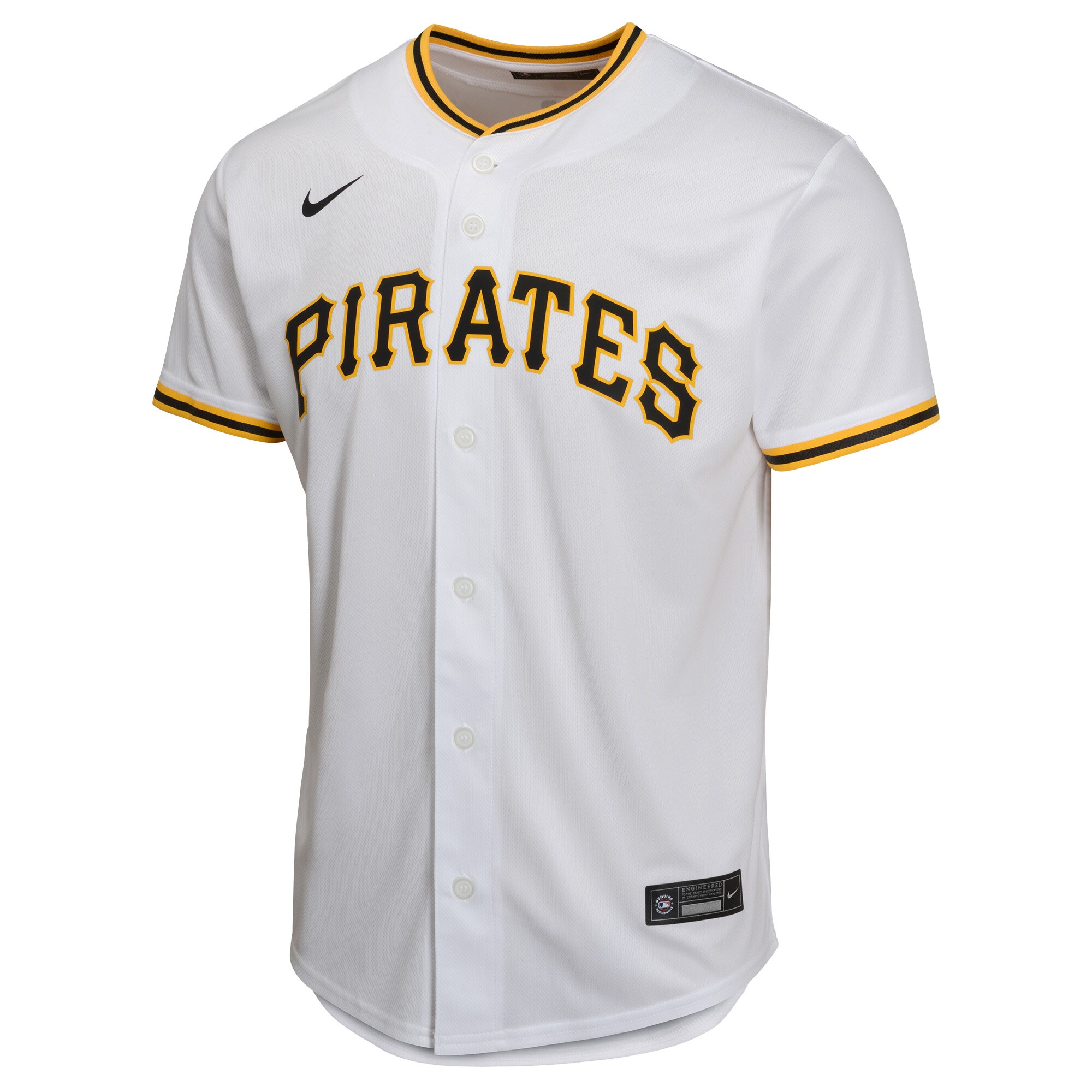 Alternative view of Paul Skenes Pittsburgh Pirates Youth Home Player Game Baseball Jersey - White
