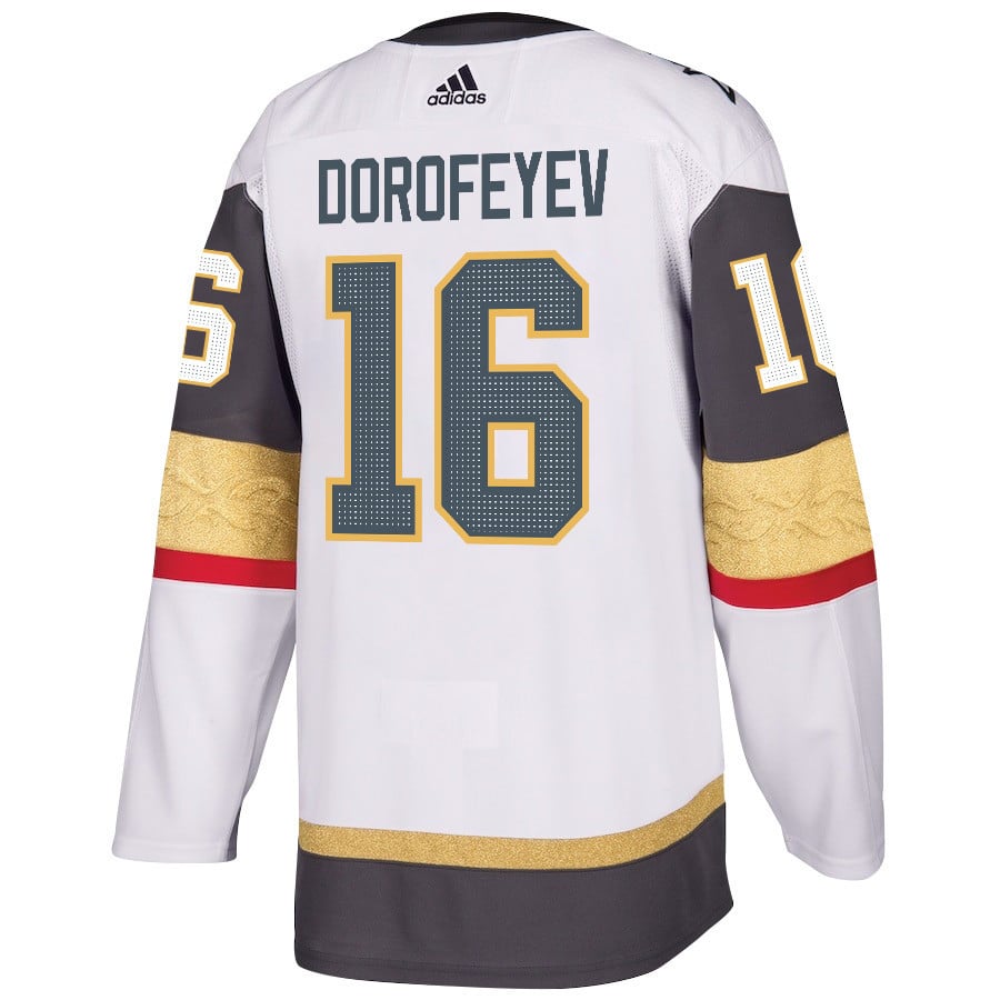 Alternative view of Pavel Dorofeyev 16 Vegas Golden Knights Stanley Cup 2023 Champions Patch Away Breakaway Men Hockey Jersey - White - JS270 