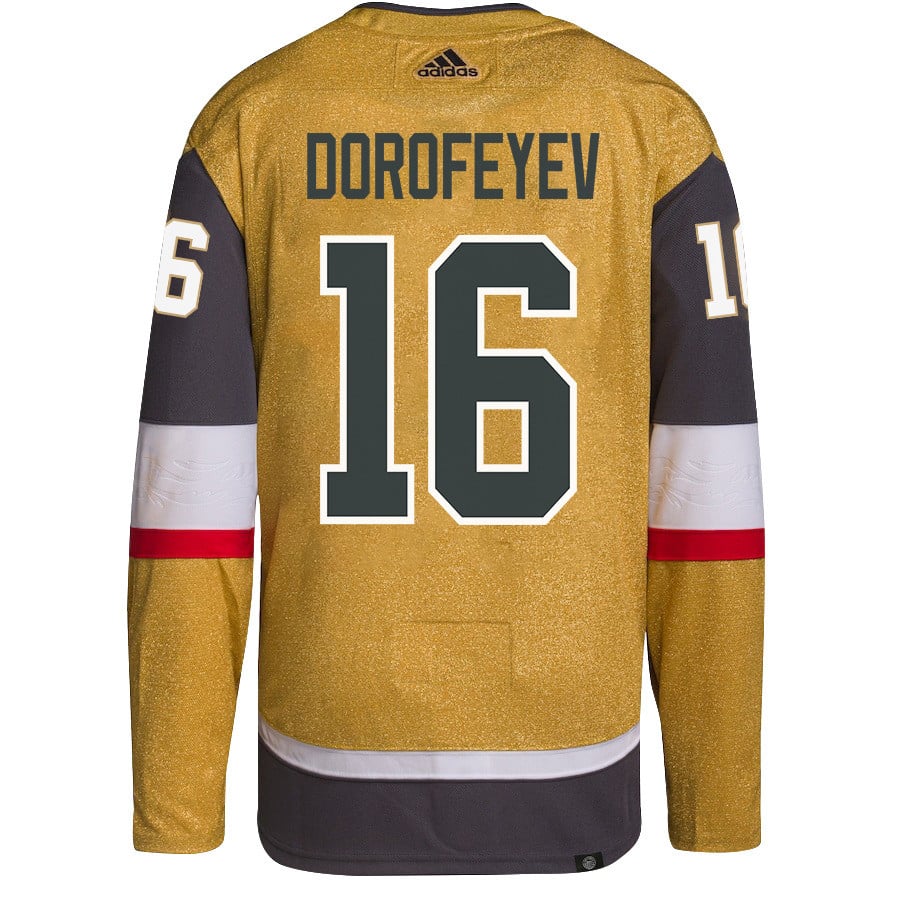 Alternative view of Pavel Dorofeyev 16 Vegas Golden Knights Stanley Cup 2023 Champions Patch Home Breakaway Men Hockey Jersey - Gold - JS371 
