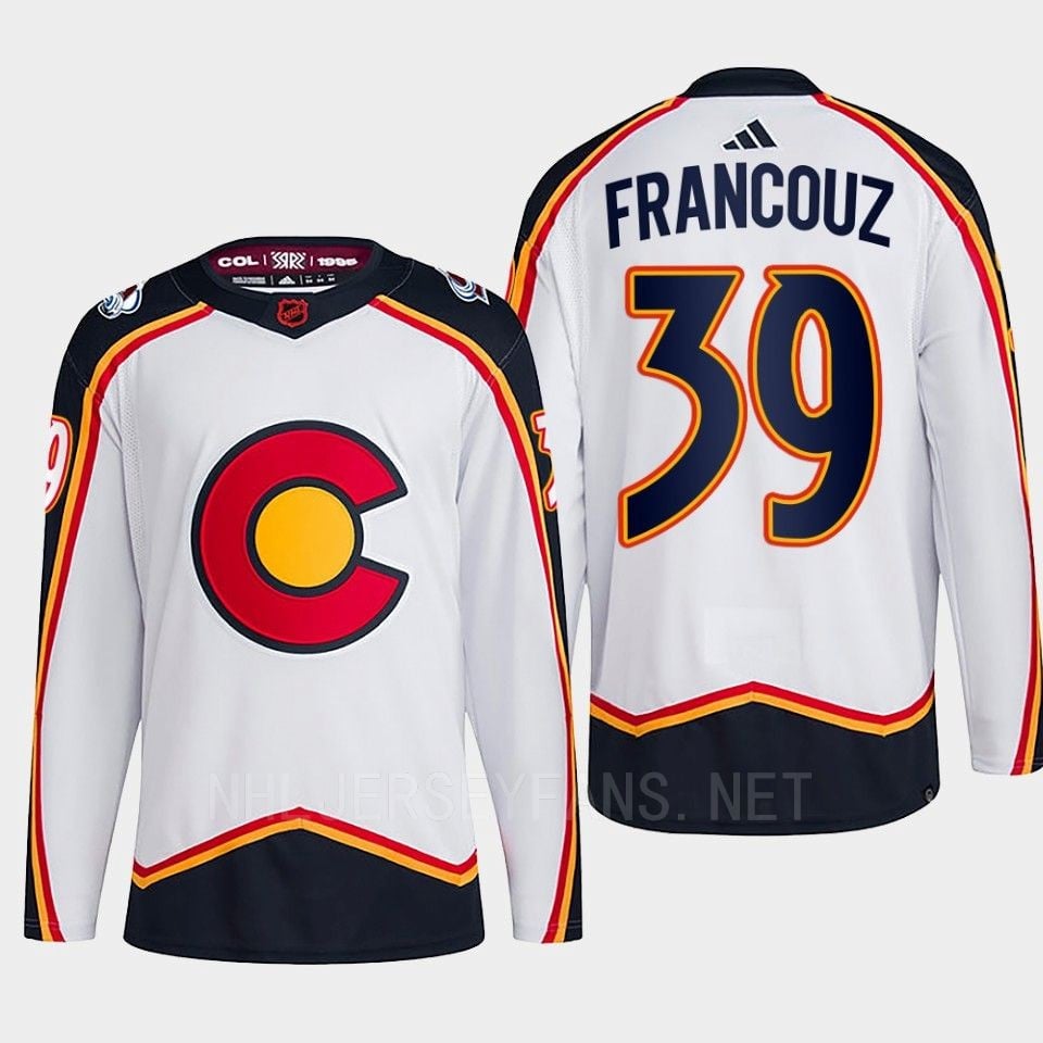 Pavel Francouz 39 Reverse Retro 2.0 2022 Colorado Avalanche White Hockey Jersey Primegreen - JS485 