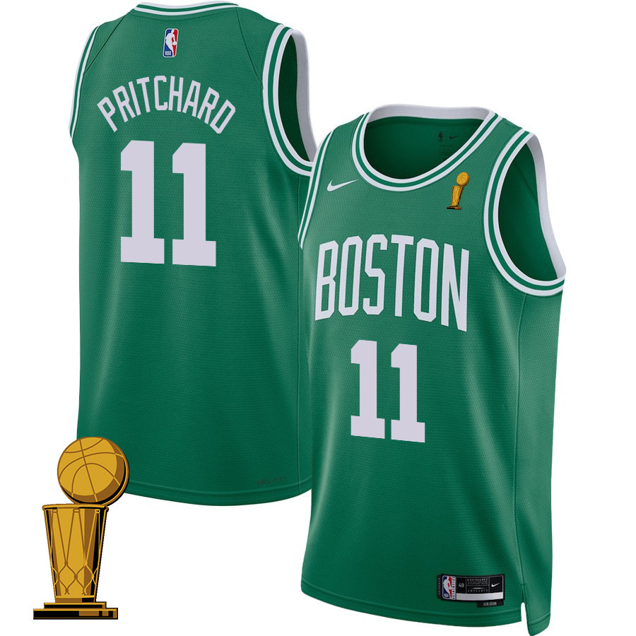 Payton Pritchard 11 Boston Celtics 2024 FINALS CHAMPIONS Basketball Jersey - Icon Edition - Kelly Green - JS419