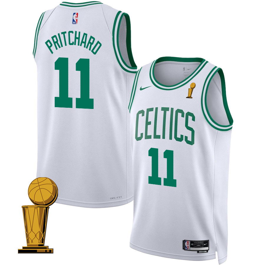 Payton Pritchard 11 Boston Celtics 2024 FINALS CHAMPIONS Swingman Basketball Jersey - Association Edition - White - JS655