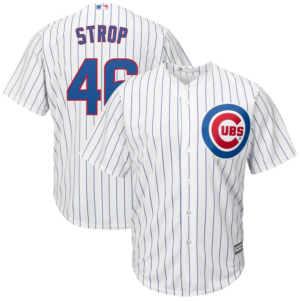 Pedro Strop Chicago Cubs Majestic Home Cool Base Player Baseball Jersey - White