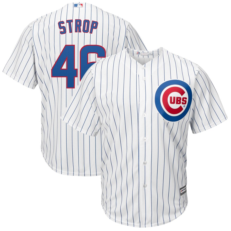 Pedro Strop Chicago Cubs Majestic Home Cool Base Replica Player Baseball Jersey - White