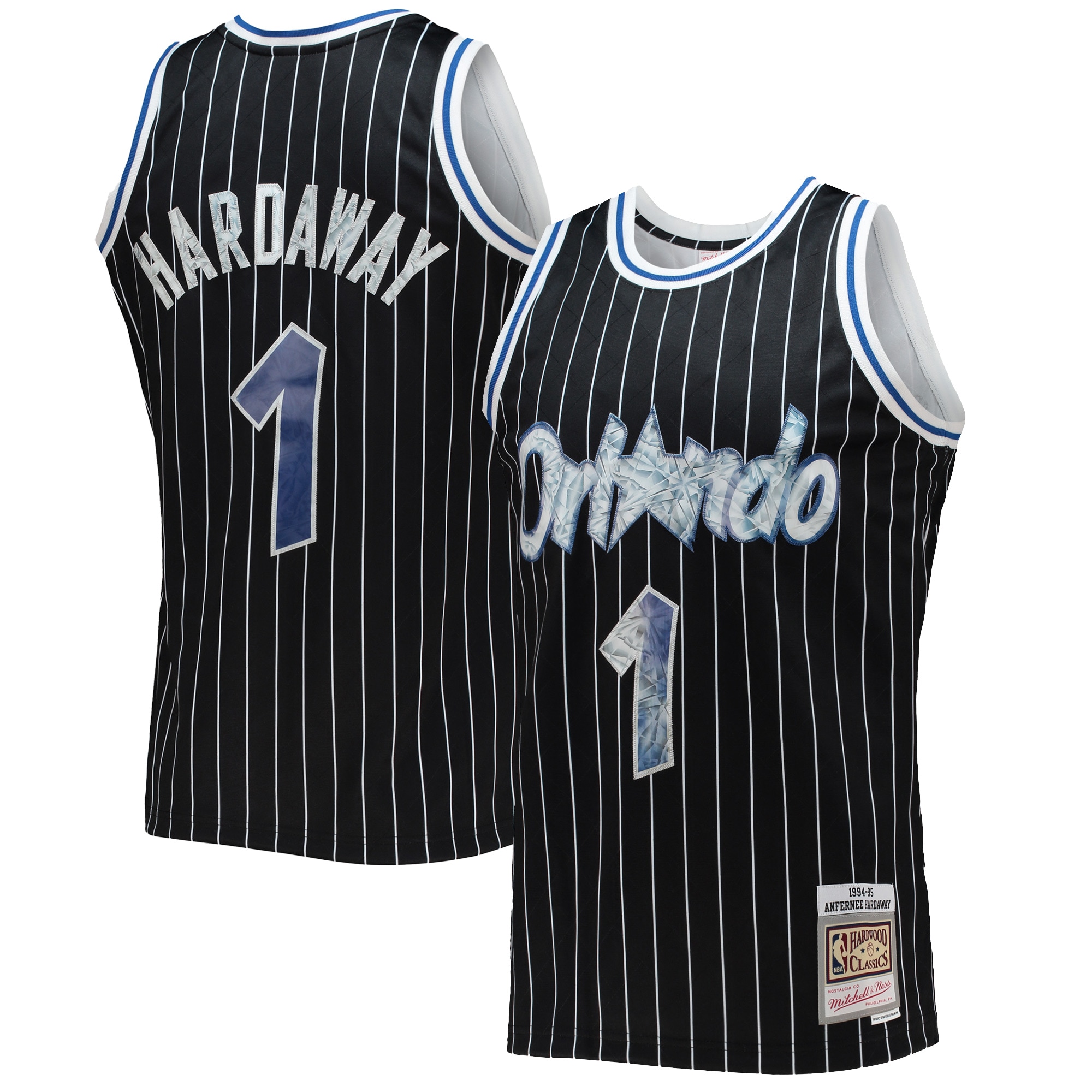 Penny Hardaway Orlando Magic Mitchell & Ness 1996/97 Hardwood Classics Nba 75th Anniversary Diamond Swingman Basketball Jersey - Black