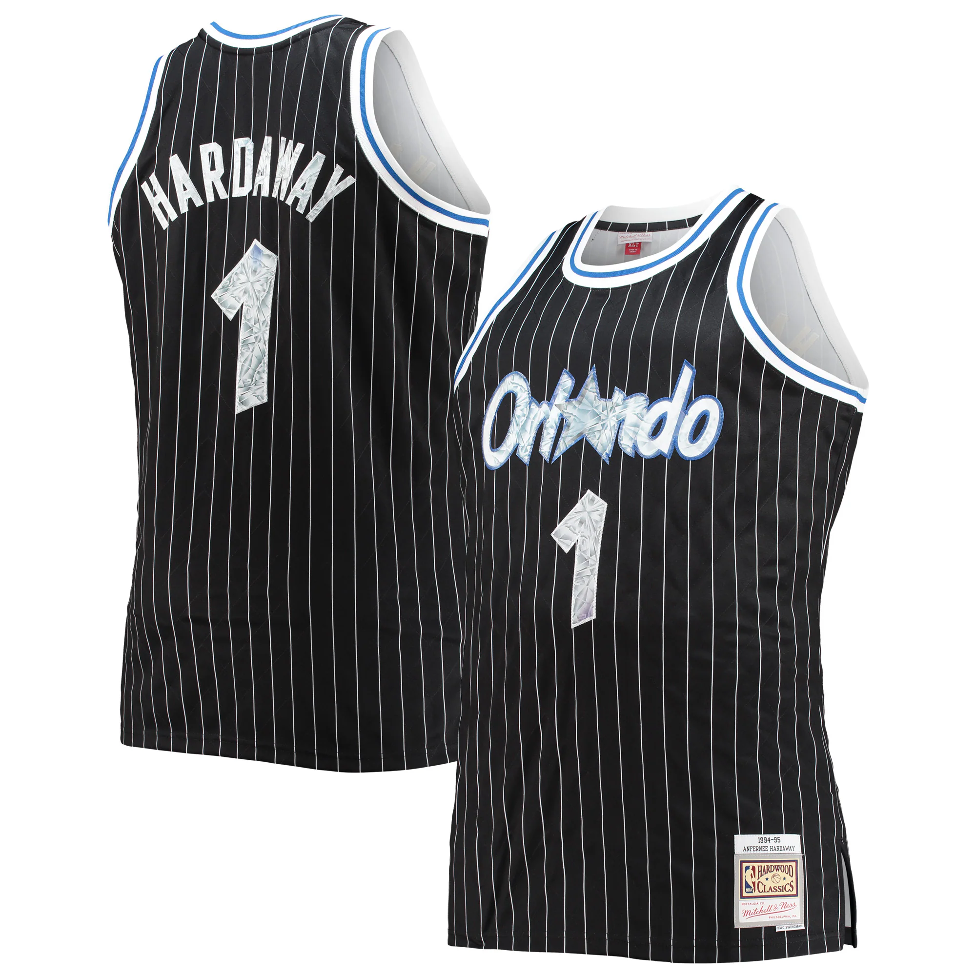 Penny Hardaway Orlando Magic Mitchell & Ness Big & Tall 1994-95 Nba 75th Anniversary Diamond Swingman Jersey - Black