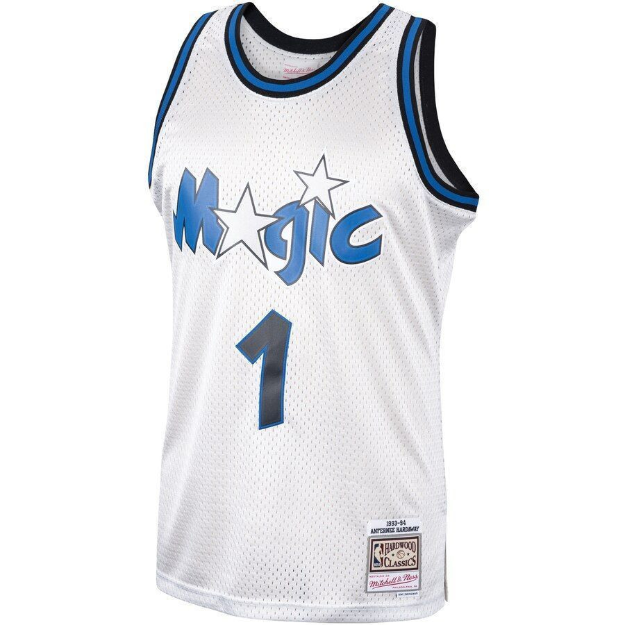 Alternative view of Penny Hardaway Orlando Magic Mitchell & Ness Hardwood Classics Platinum Swingman Basketball Jersey - JS235 