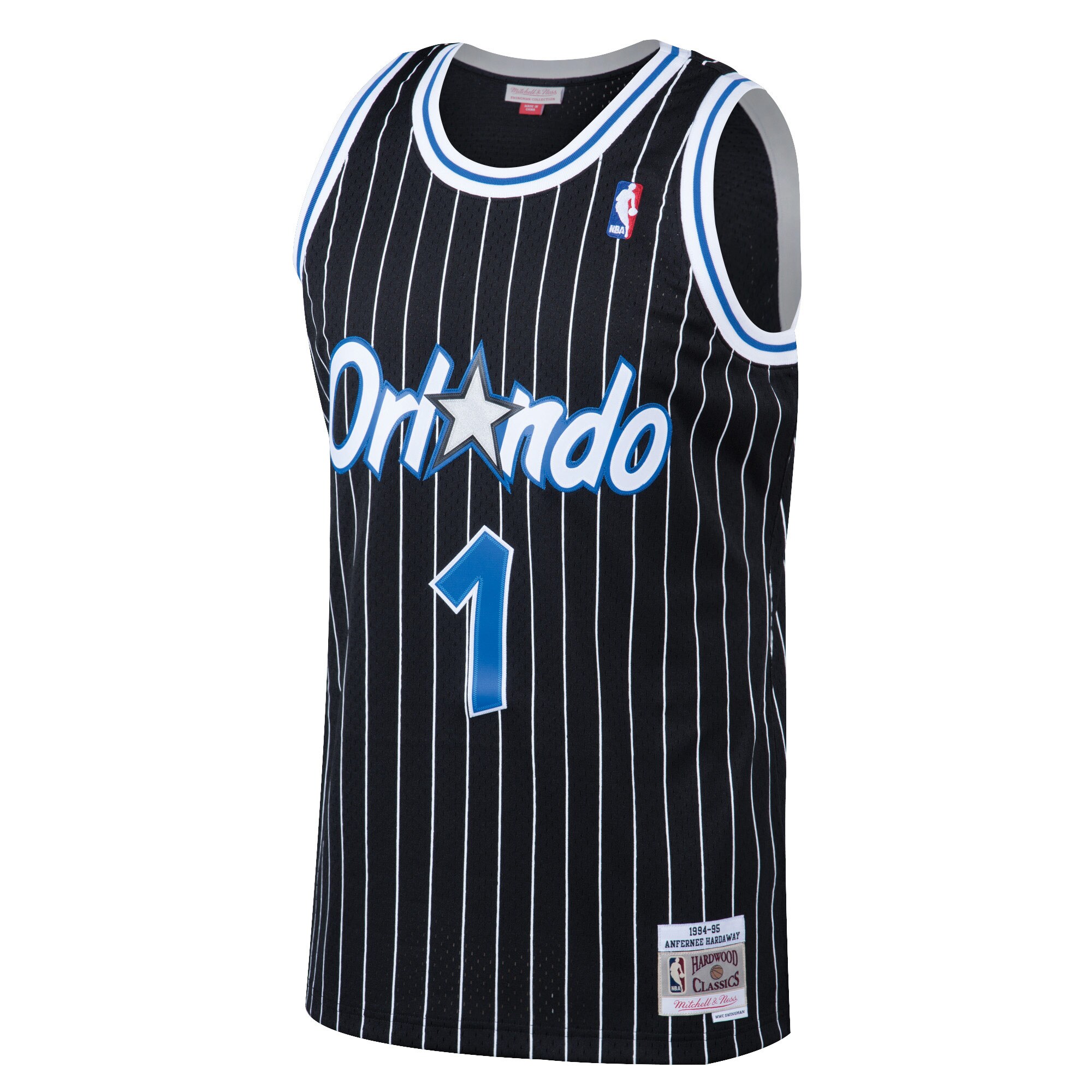 Alternative view of Penny Hardaway Orlando Magic Mitchell & Ness Hardwood Classics Swingman Basketball Jersey - Black