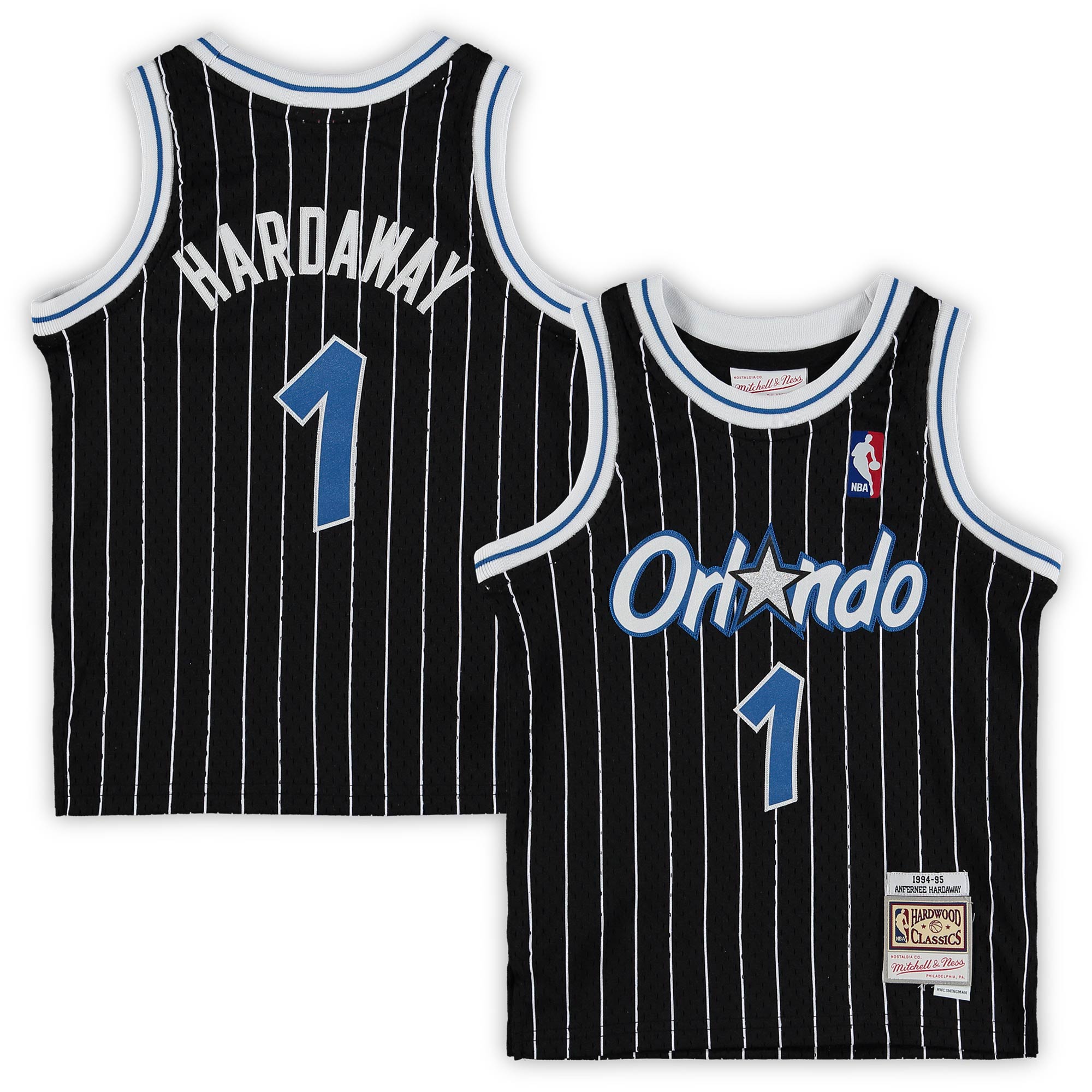 Penny Hardaway Orlando Magic Mitchell & Ness Preschool 1994-1995 Hardwood Classics Throwback Team Basketball Jersey - Black