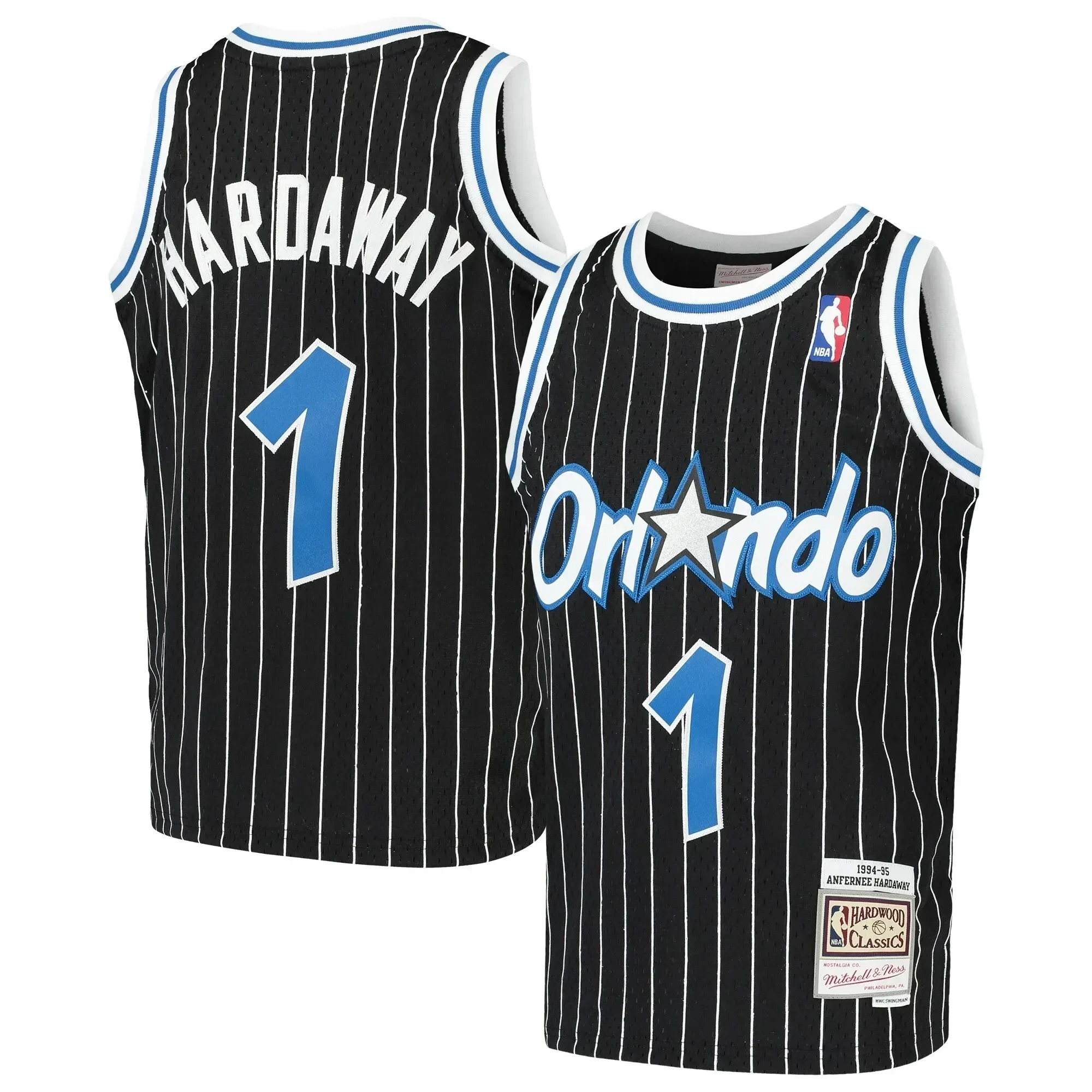 Penny Hardaway Orlando Magic Mitchell & Ness Youth Hardwood Classics Swingman Throwback Basketball Jersey - Black - JS334 