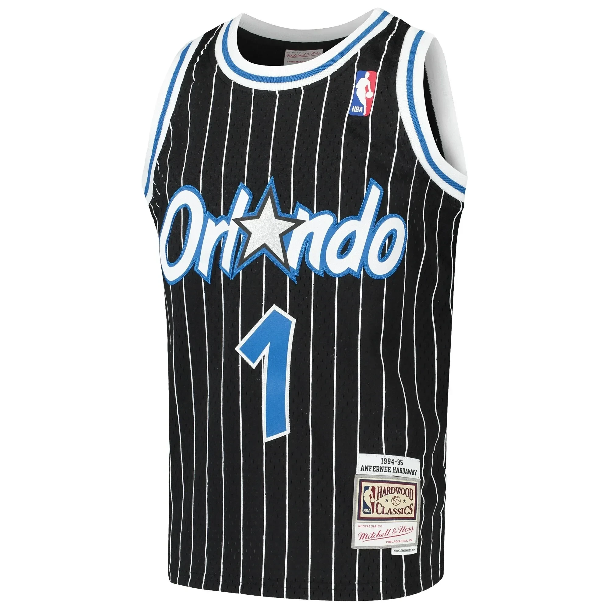 Alternative view of Penny Hardaway Orlando Magic Mitchell & Ness Youth Hardwood Classics Swingman Throwback Basketball Jersey - Black - JS334 