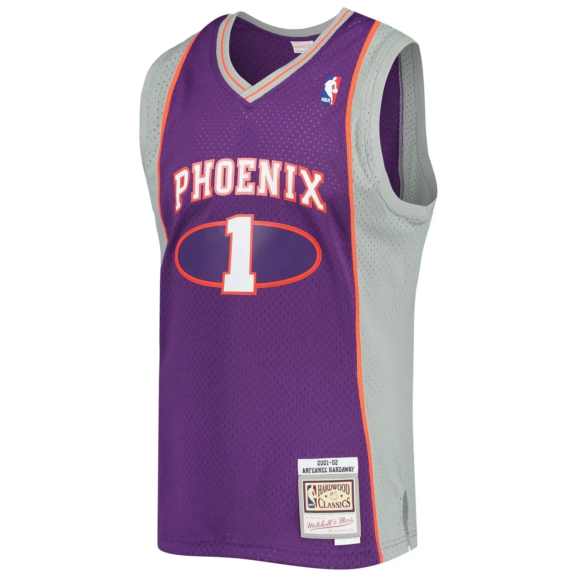 Alternative view of Penny Hardaway Phoenix Suns Mitchell & Ness 2001-2002 Hardwood Classics Swingman Basketball Jersey - Purple - JS548 
