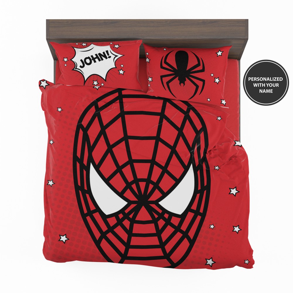 Alternative view of Personalized Comic Style Spider-Man Custom Bedding Set - Custom Bedding Set