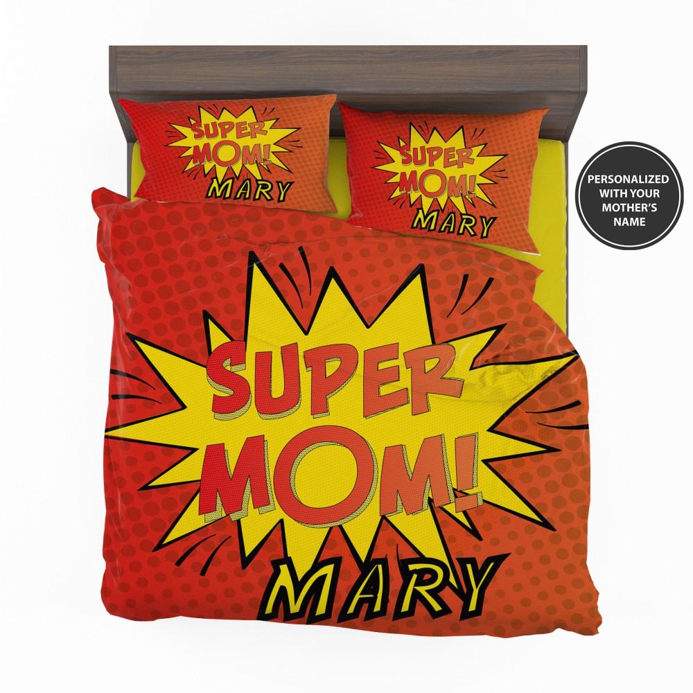 Alternative view of Personalized The Super Mom Custom Bedding Set - Custom Bedding Set