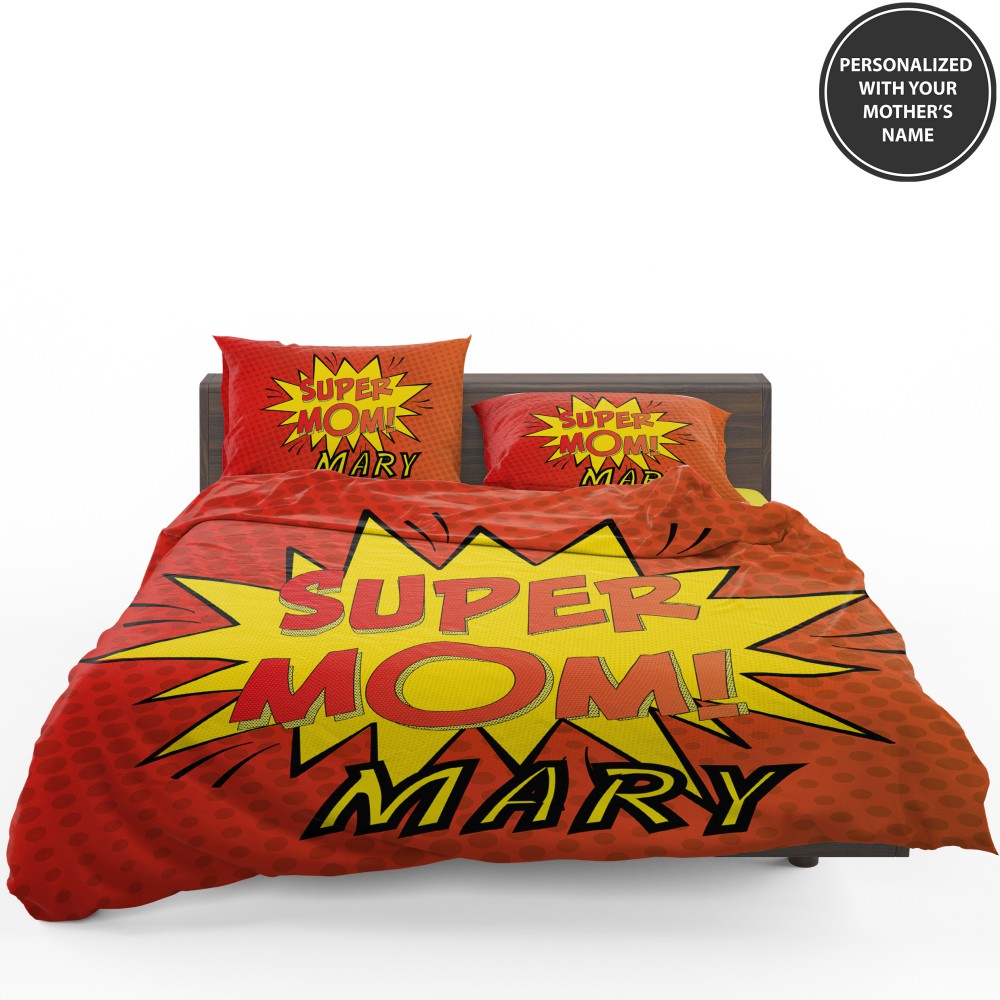 Personalized The Super Mom Custom Bedding Set - Custom Bedding Set
