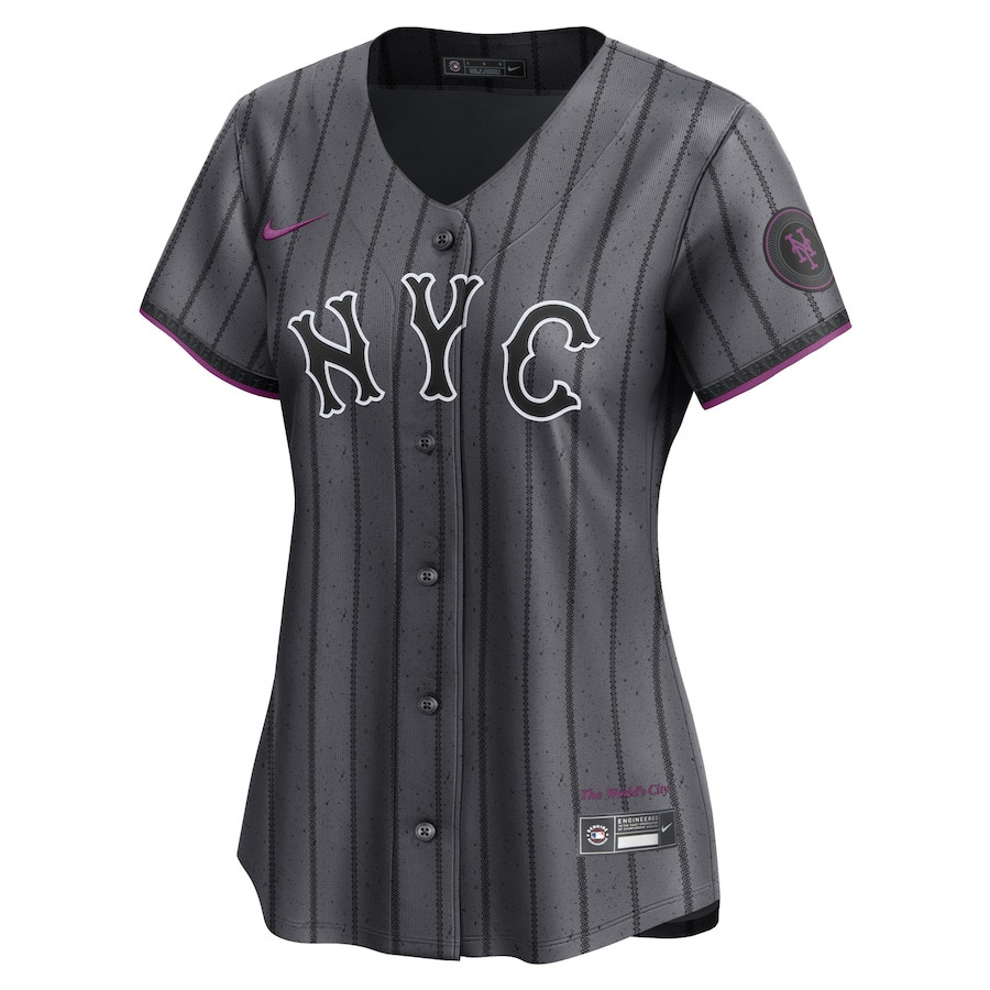 Alternative view of Pete Alonso 20 New York Mets 2024 City Connect Limited Women Baseball Jersey - Graphite 