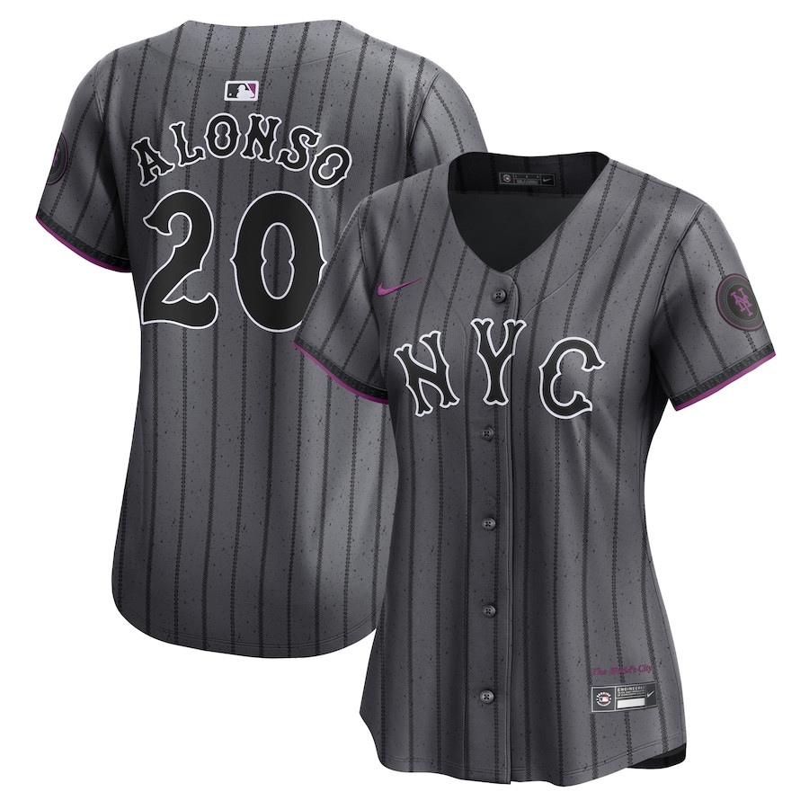 Pete Alonso 20 New York Mets 2024 City Connect Limited Women Baseball Jersey - Graphite 