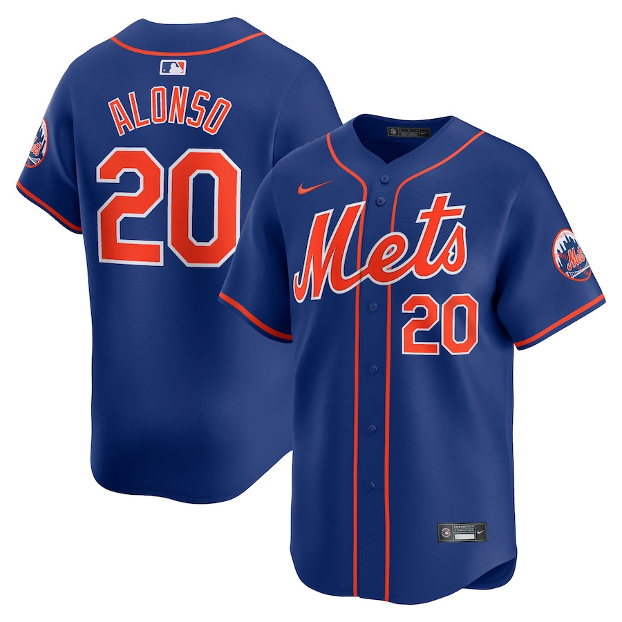 Pete Alonso 20 New York Mets Alternate Limited Men Baseball Jersey - Royal 