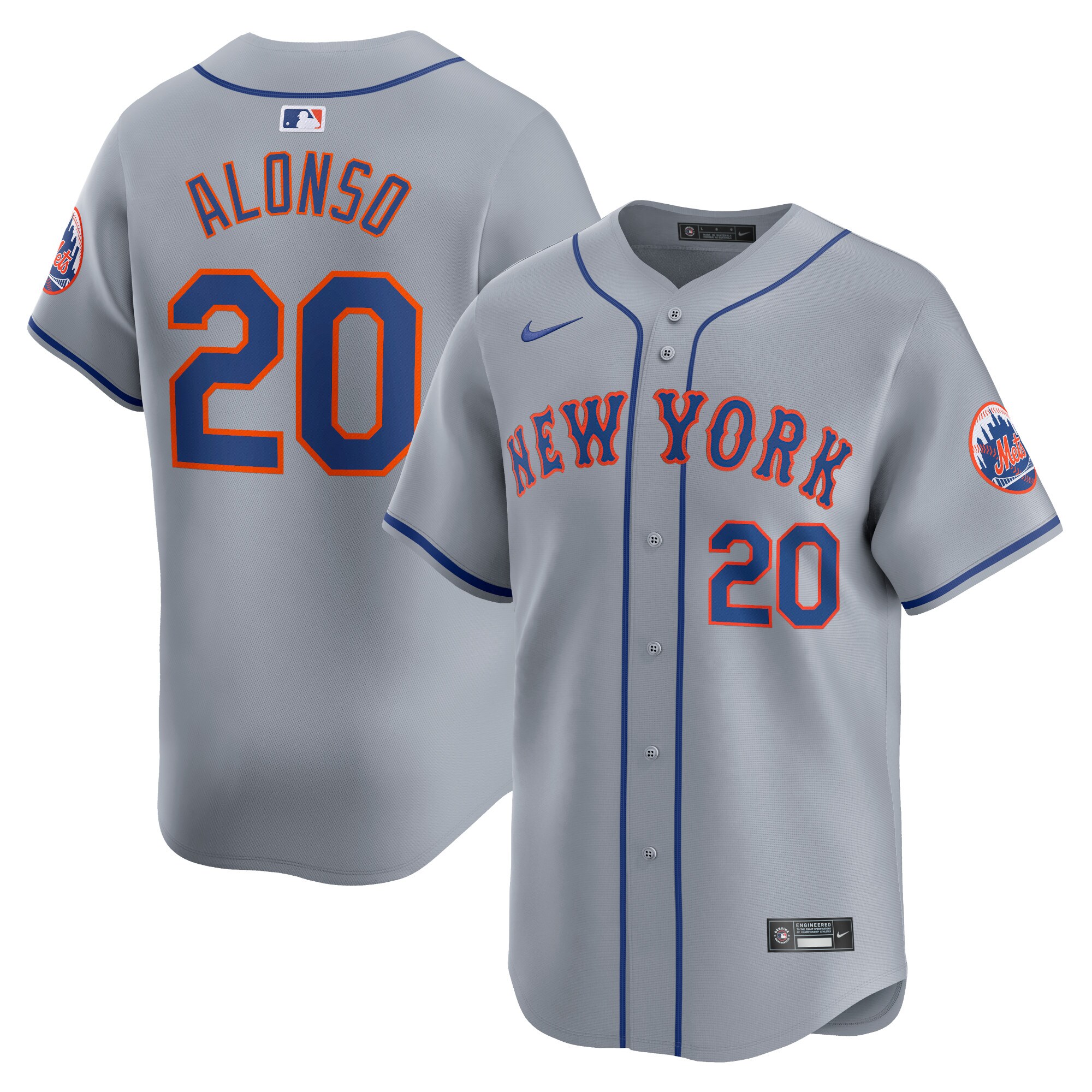 Pete Alonso New York Mets Away Limited Player Baseball Jersey - Gray