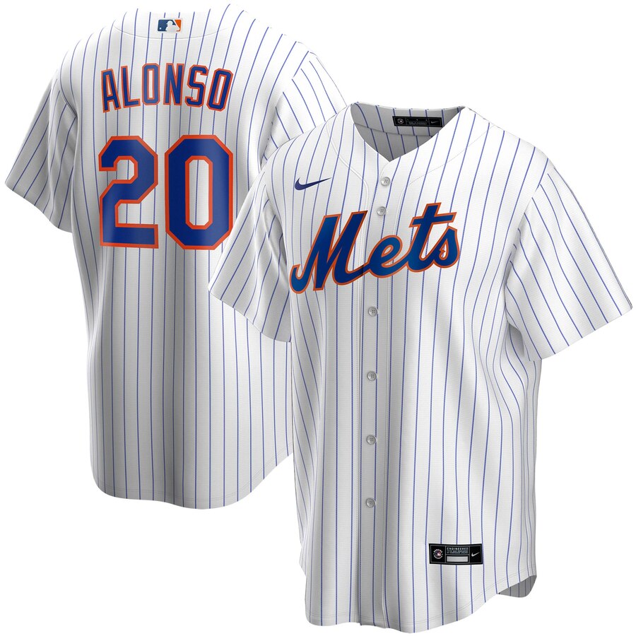 Pete Alonso New York Mets Home 2020 Replica Player Baseball Jersey ÃƒÂ¢Ã¢â€šÂ¬Ã¢â‚¬Å“ White