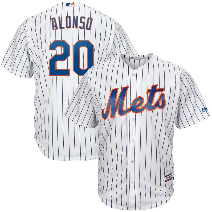 Pete Alonso New York Mets Majestic Home Official Cool Base Player Baseball Jersey - White