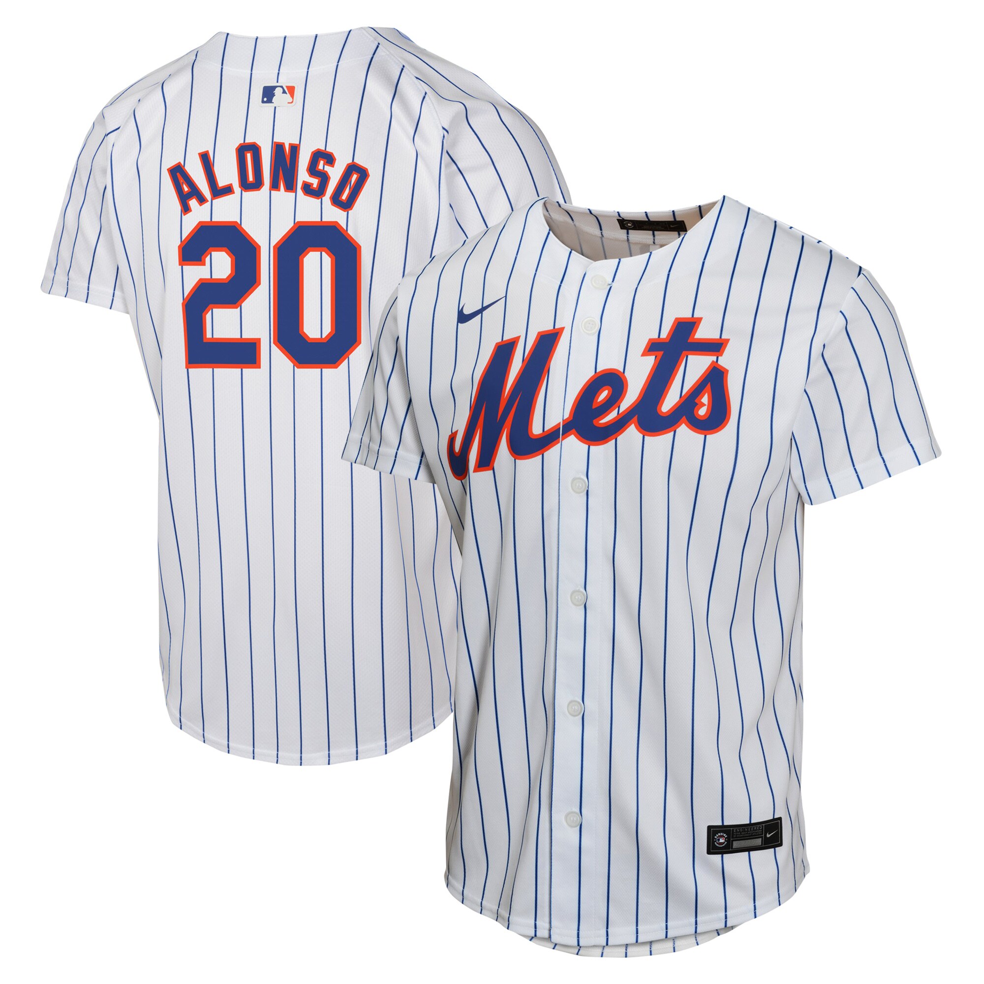 Pete Alonso New York Mets Youth Home Game Player Baseball Jersey - White