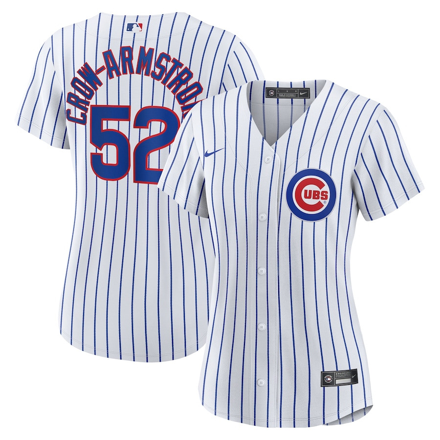 Pete Crow-Armstrong 52 Chicago Cubs Home Women Baseball Jersey - White