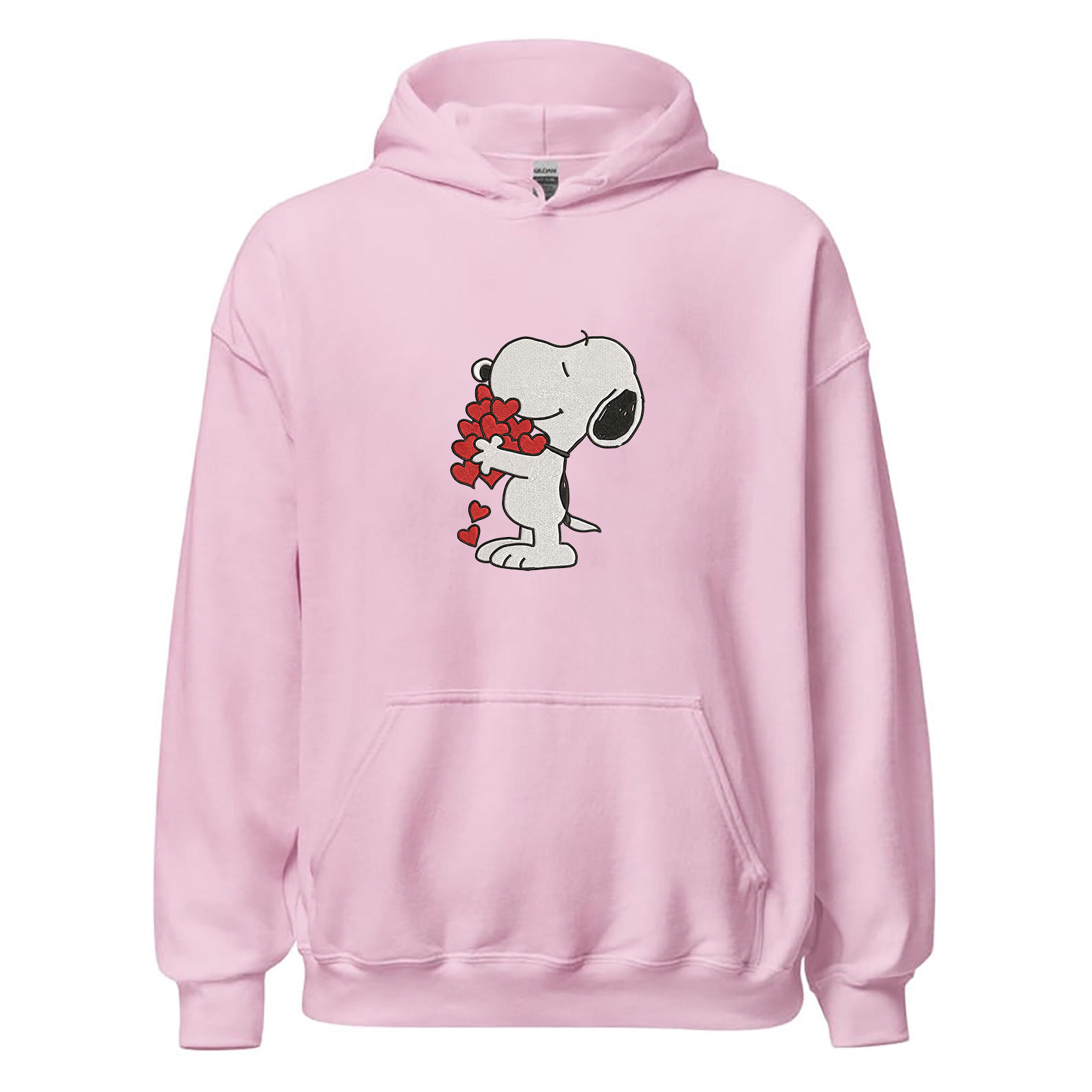 Cute Snoopy Embroidery Sweatshirt, Snoopy And Woodstock Hoodie, Funny Cartoon Tee, Valentine Puppy Shirt