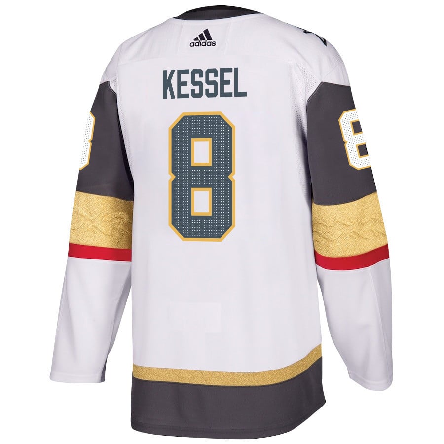 Alternative view of Phil Kessel 8 Vegas Golden Knights Stanley Cup 2023 Final Patch Away Breakaway Men Hockey Jersey - White - JS930 
