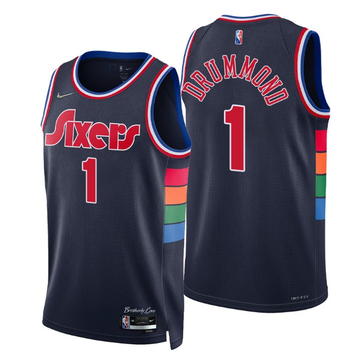Philadelphia 76ers Andre Drummond 75th Anniversary Diamond Basketball Jersey City
