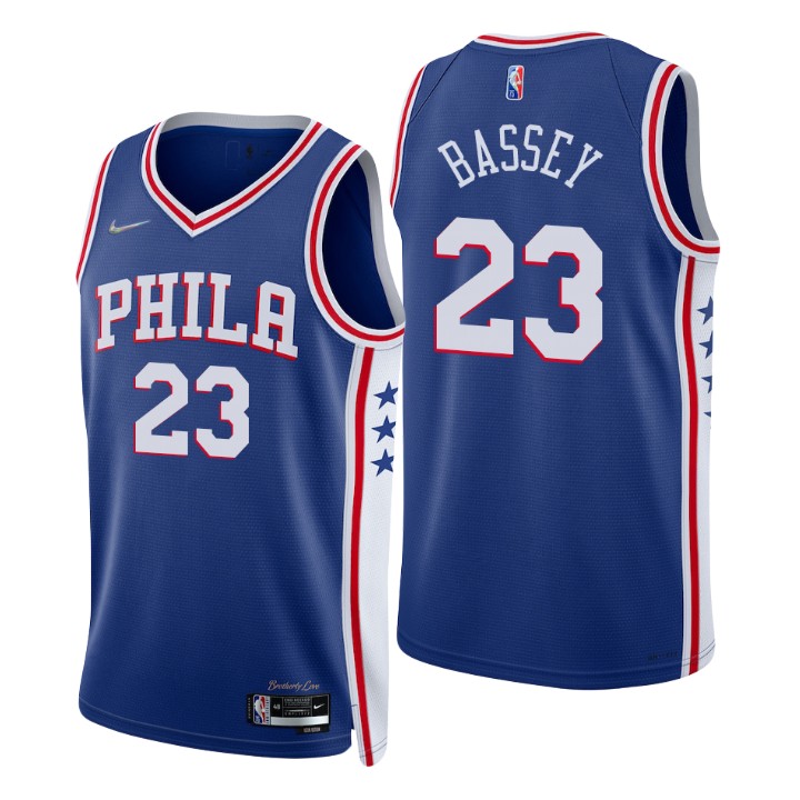 Philadelphia 76ers Charles Bassey 75th Anniversary Diamond Basketball Jersey Icon
