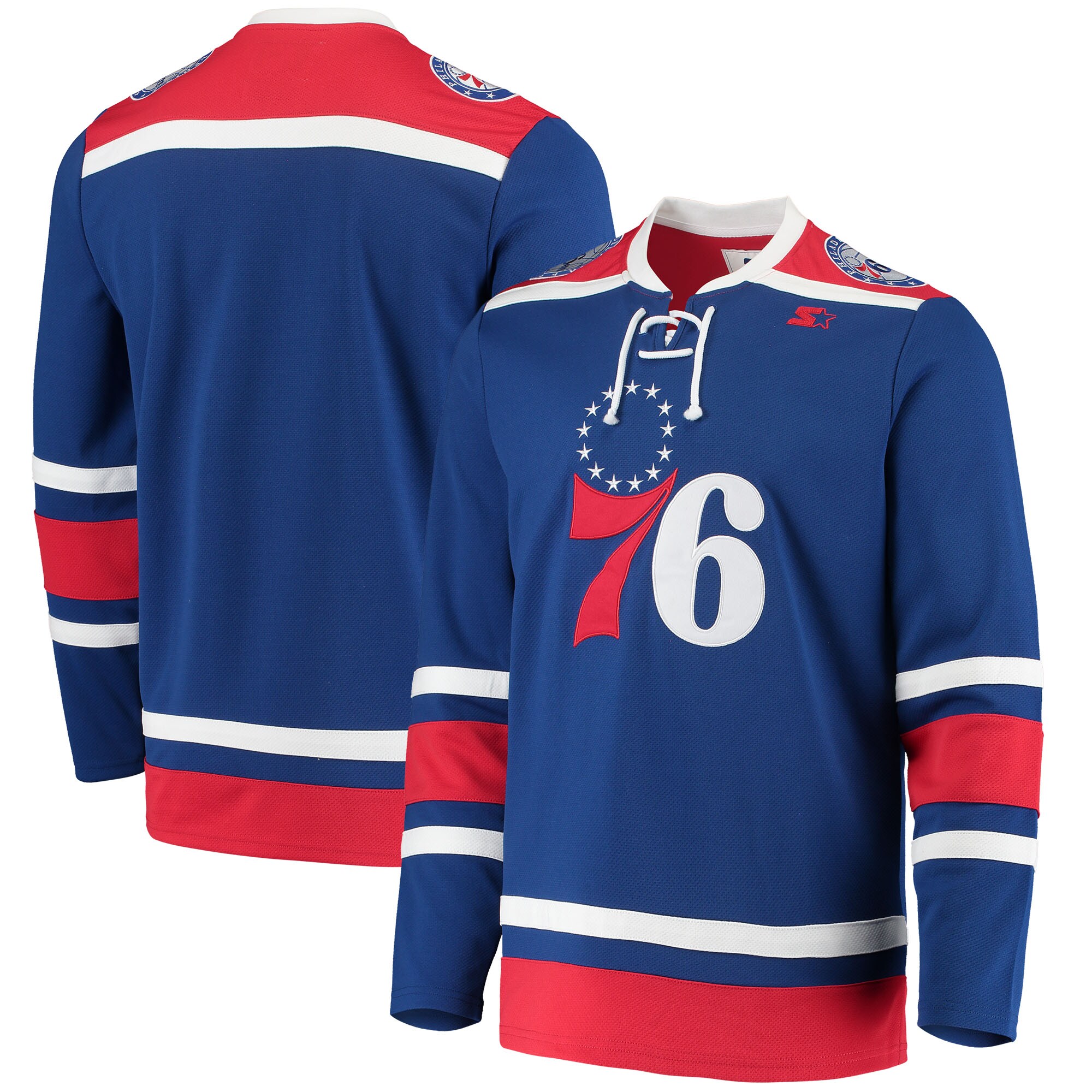 Philadelphia 76ers G-iii Sports By Carl Banks Pointman Hockey Fashion Basketball Jersey – Royal