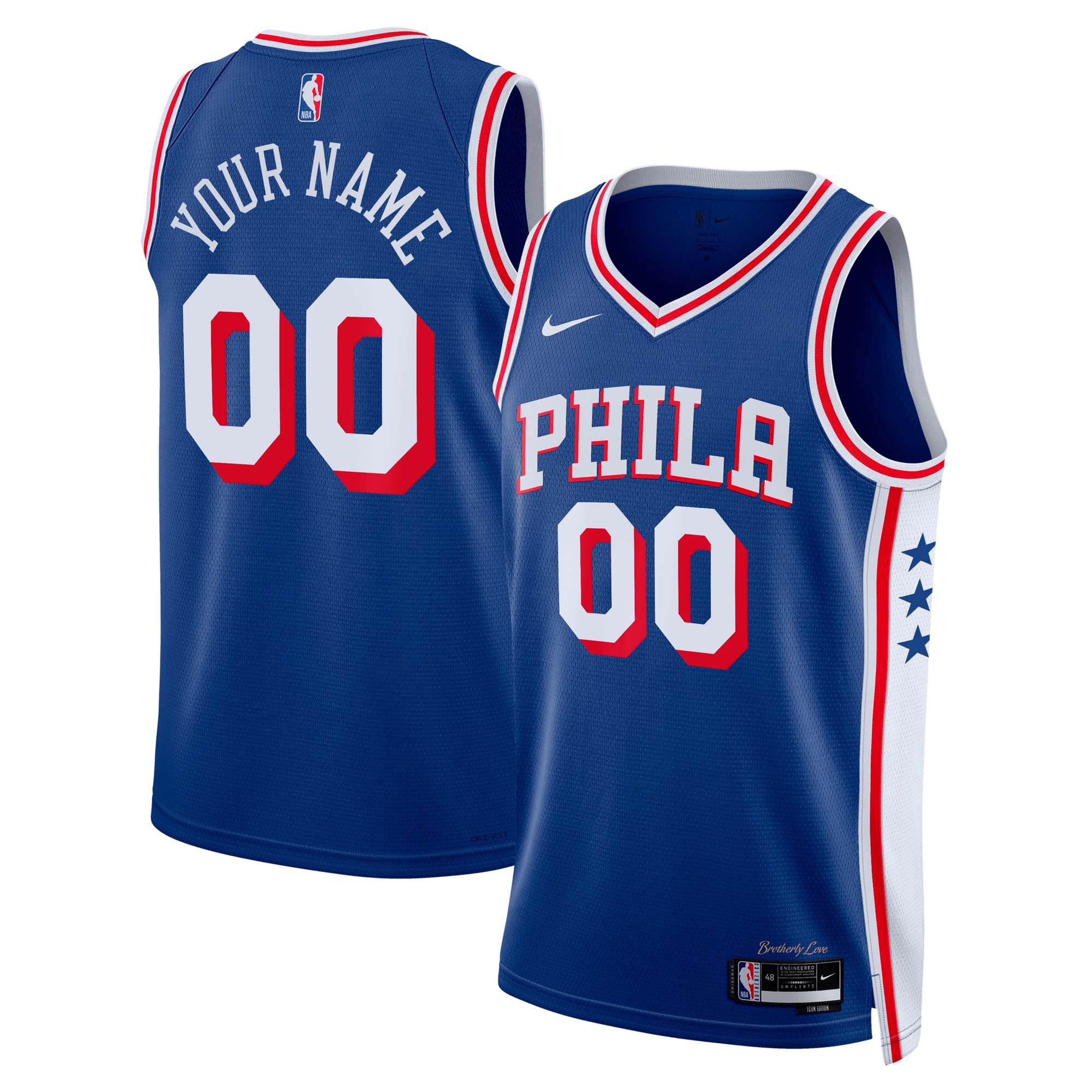 Philadelphia 76ers Icon Swingman Basketball Jersey - Custom - Unisex - JS753 