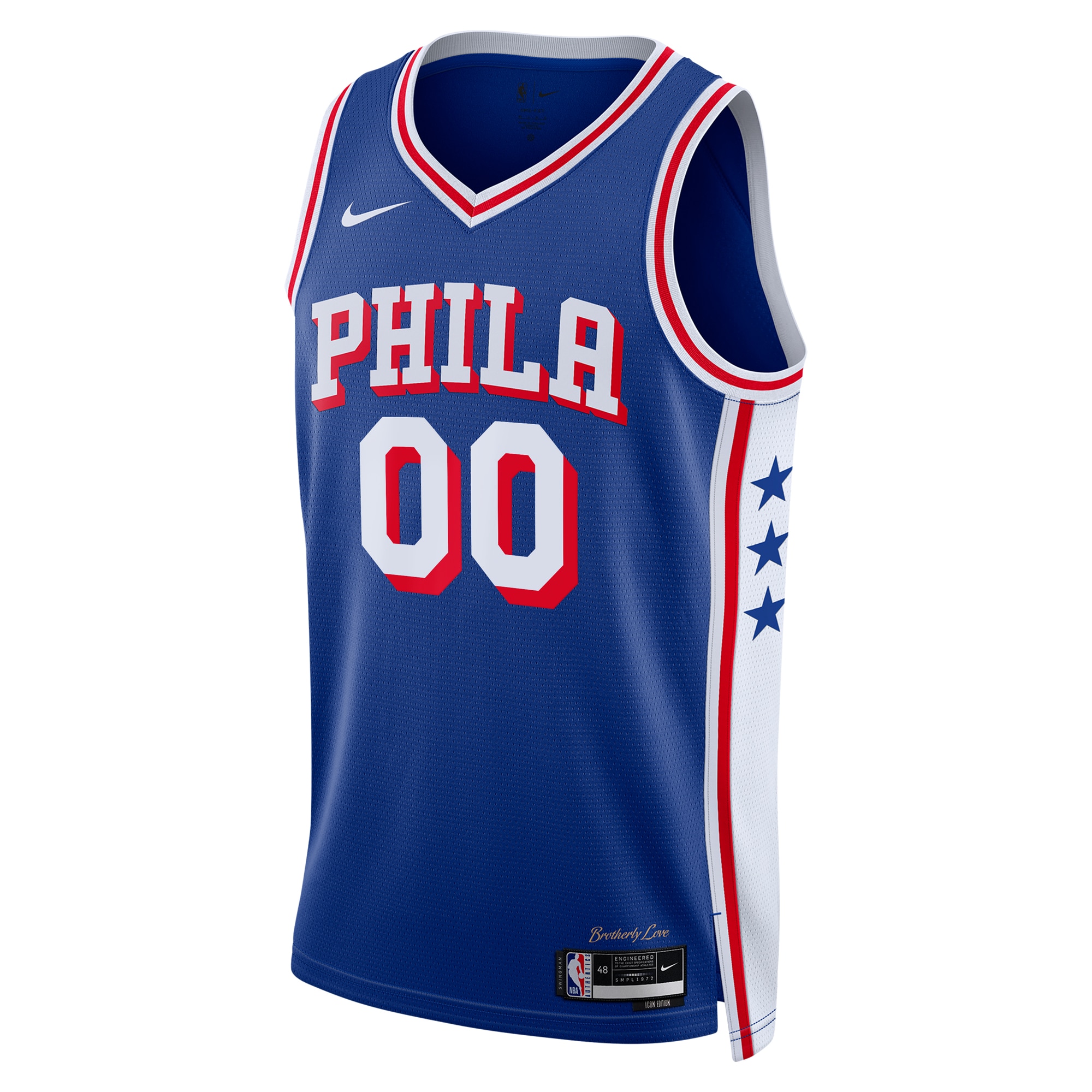Alternative view of Philadelphia 76ers Icon Swingman Basketball Jersey - Custom - Youth - JS477 