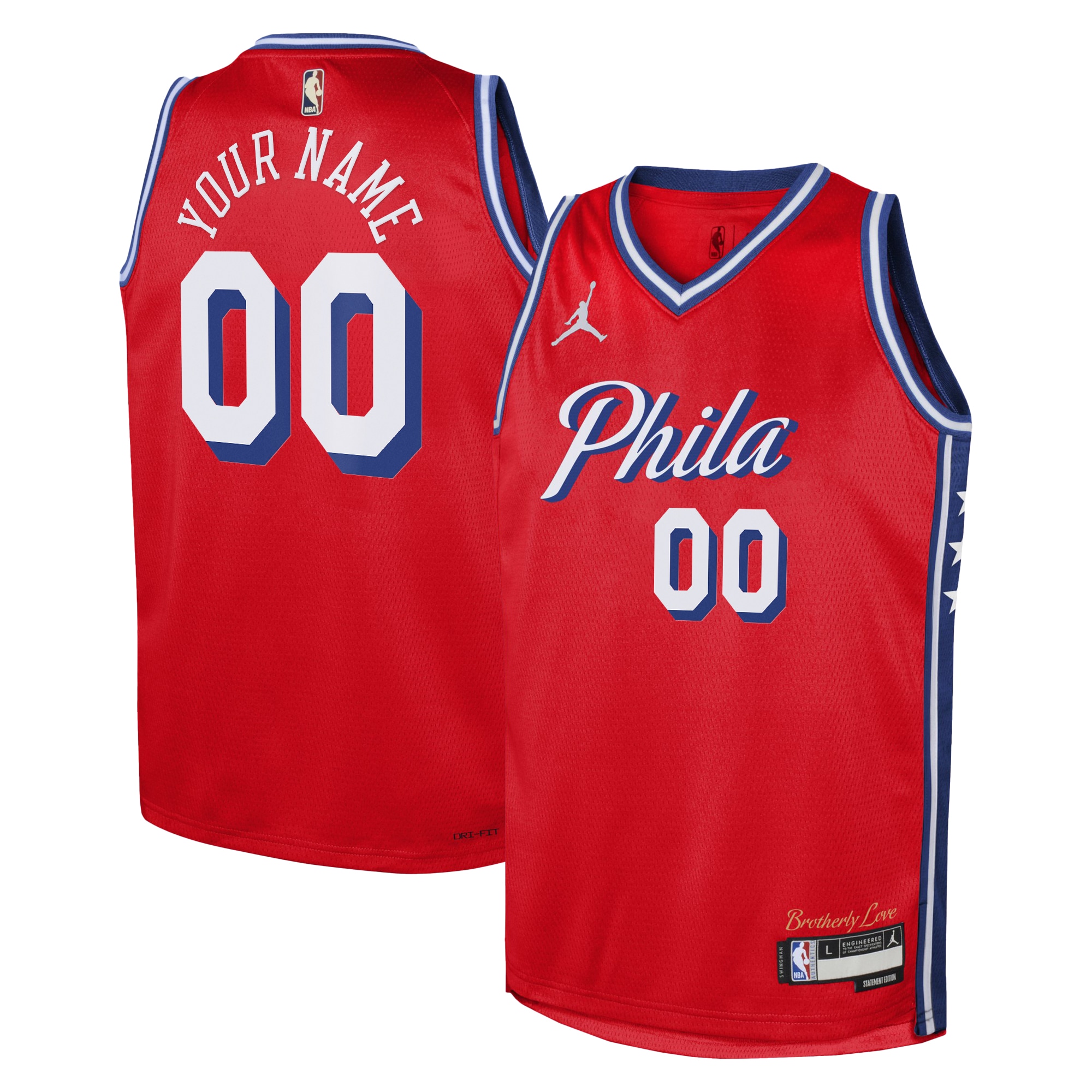 Philadelphia 76ers Jordan Statement Edition Swingman Basketball Jersey - Custom - Youth - JS656 
