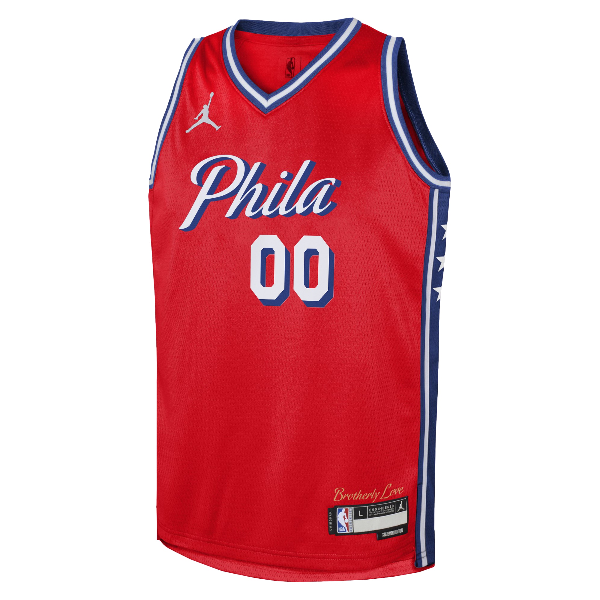 Alternative view of Philadelphia 76ers Jordan Statement Edition Swingman Basketball Jersey - Custom - Youth - JS656 