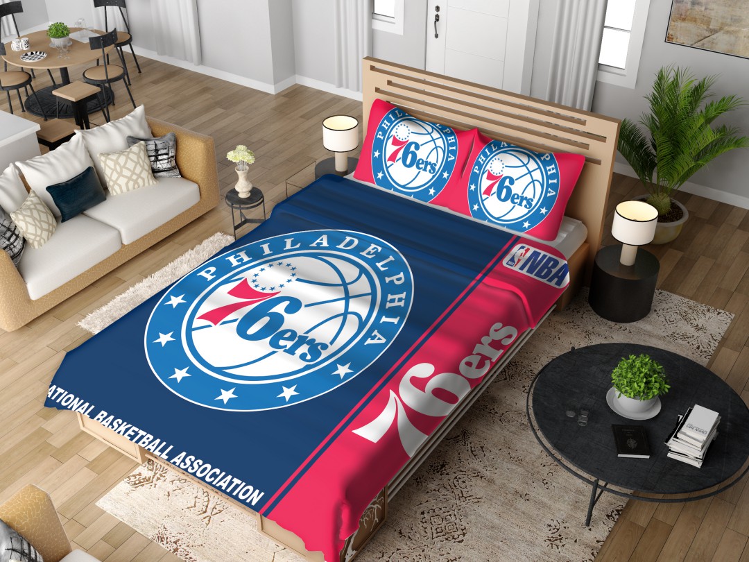Alternative view of Philadelphia 76ers NBA Basketball Bedding Set - Custom Bedding Set