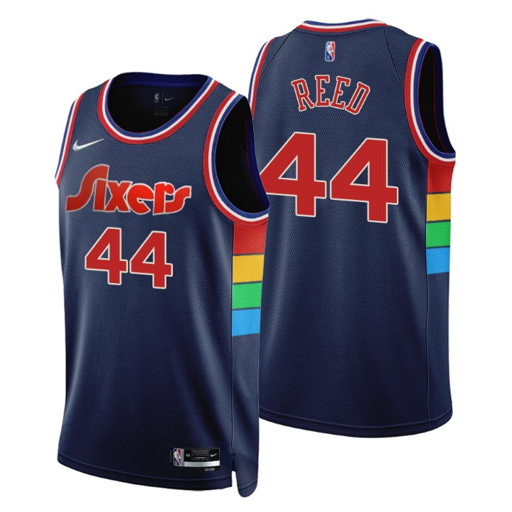 Philadelphia 76ers Paul Reed #44 75th Anniversary Diamond Navy Swingman Basketball Jersey Icon