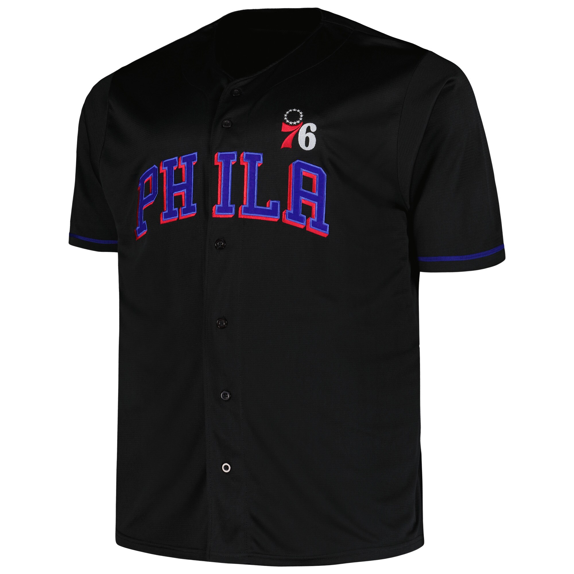 Alternative view of Philadelphia 76ers Profile Big & Tall Pop Basketball Jersey - Black
