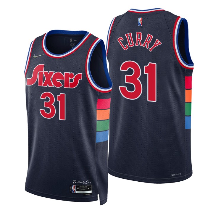 Philadelphia 76ers Seth Curry 75th Anniversary Diamond Basketball Jersey City