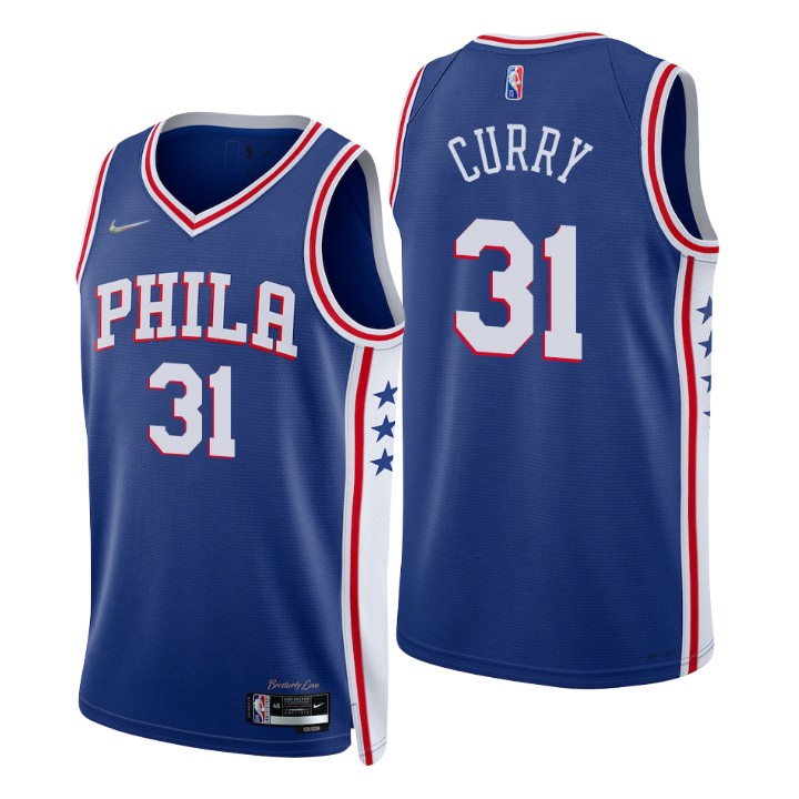 Philadelphia 76ers Seth Curry 75th Anniversary Diamond Basketball Jersey Icon