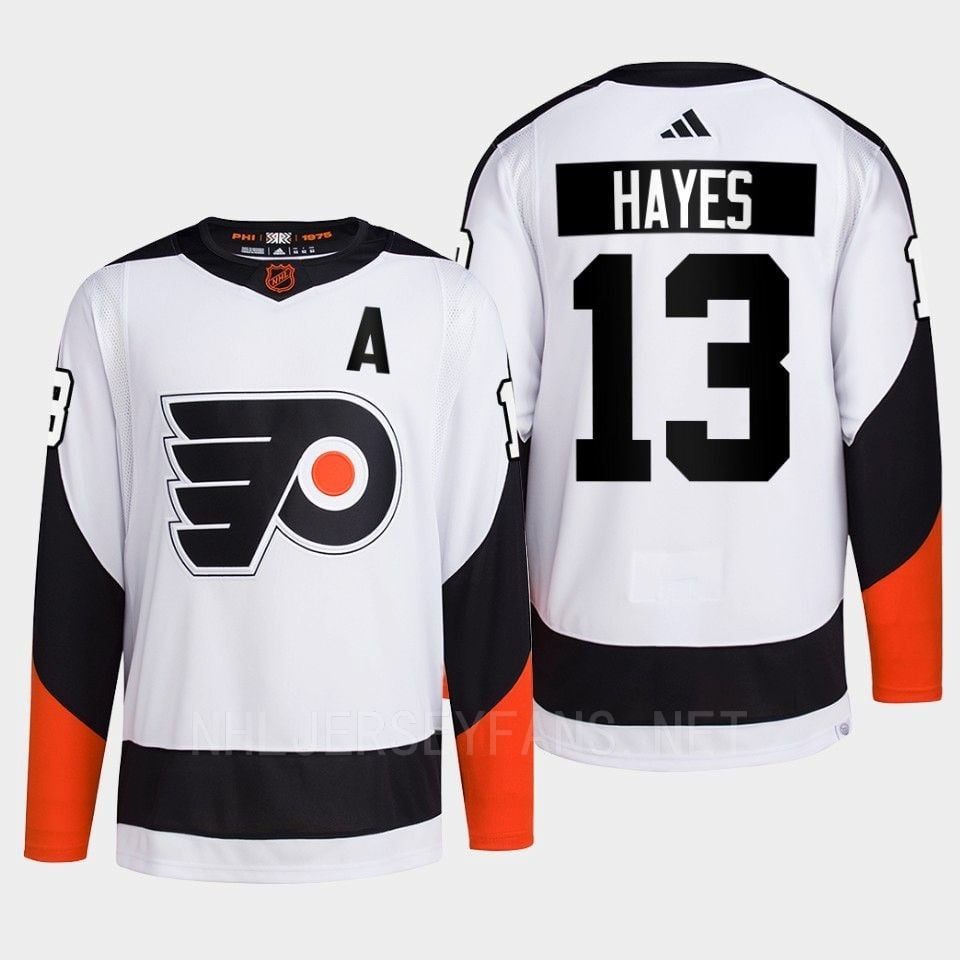Philadelphia Flyers 2022 Reverse Retro 2.0 Kevin Hayes 13 White Primegreen Hockey Jersey Men's - JS176 