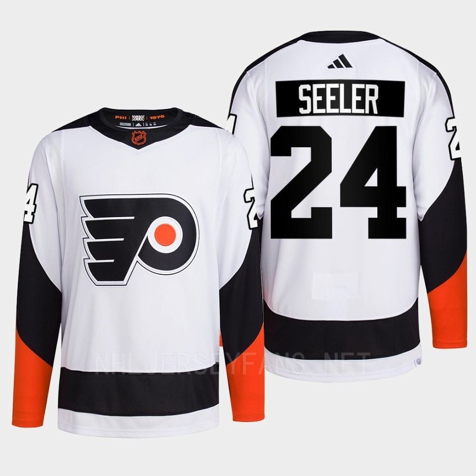 Philadelphia Flyers 2022 Reverse Retro 2.0 Nick Seeler 24 White Primegreen Hockey Jersey Men's - JS844 