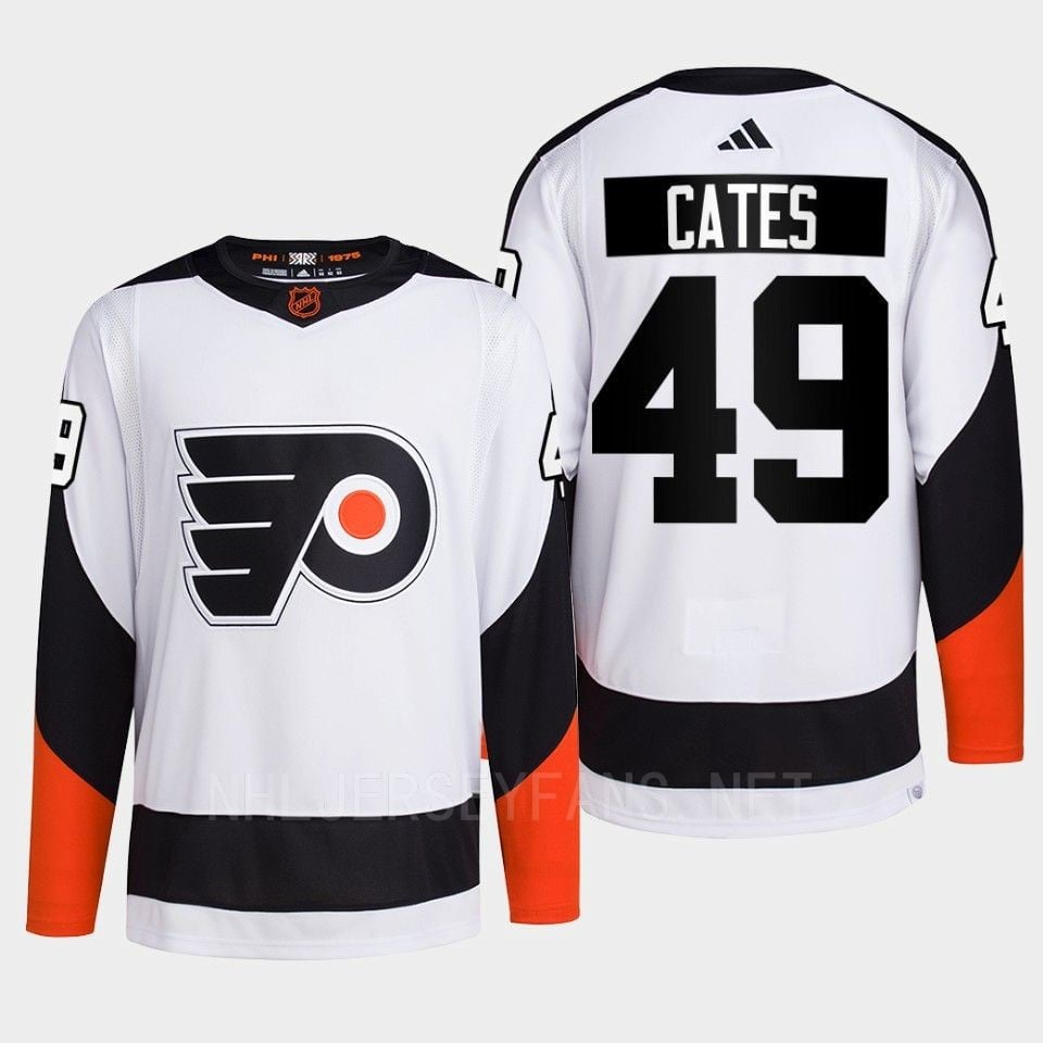 Philadelphia Flyers 2022 Reverse Retro 2.0 Noah Cates 49 White Primegreen Hockey Jersey Men's - JS859 