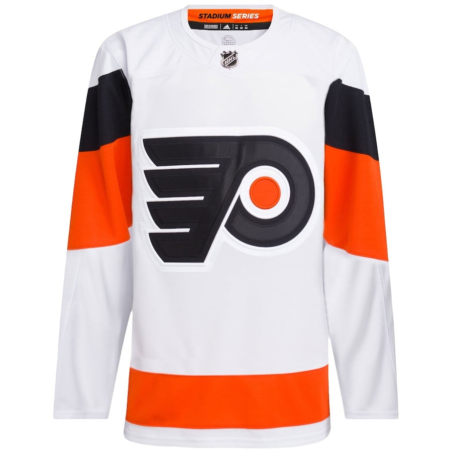 Alternative view of Philadelphia Flyers 2024 Stadium Series Primegreen Men Hockey Jersey - White - JS881 