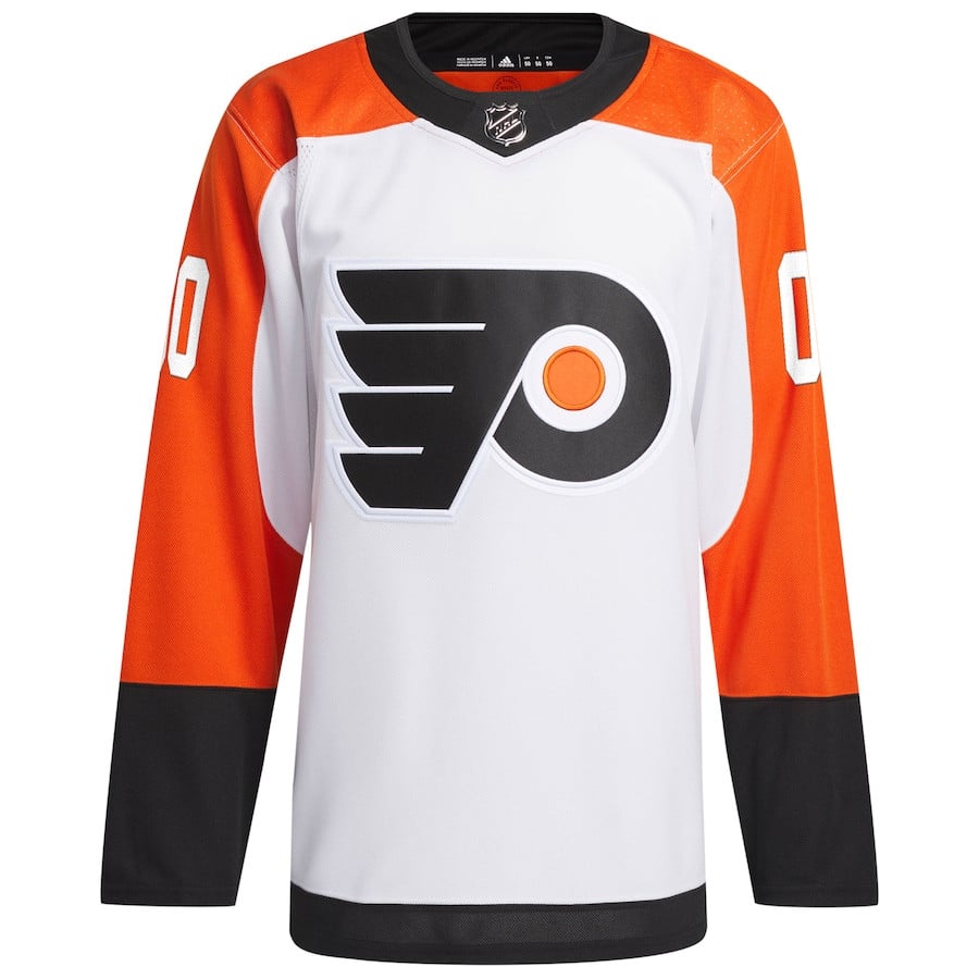 Alternative view of Philadelphia Flyers Away Primegreen Custom Men Hockey Jersey - White - JS596 